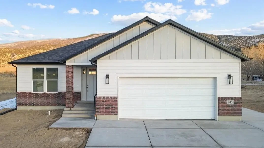 Rendering of the front of 860 N Allred Lane, Manti, UT, a move-in ready home built by Heritage Homes.